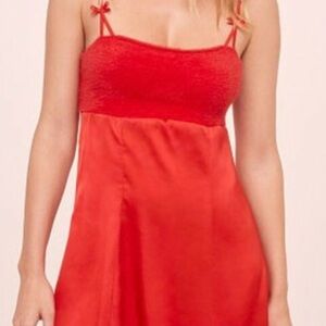 For love and lemons red mohair mini dress! Perfect for Christmas